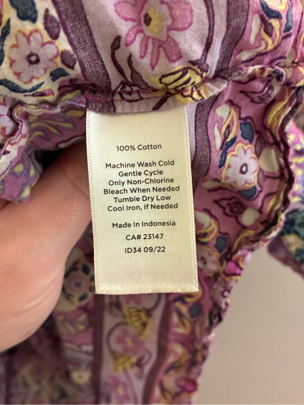 Talbots RUFFLE TRIM SHELL - FLORET MEDALLION XL - Picture 6 of 6